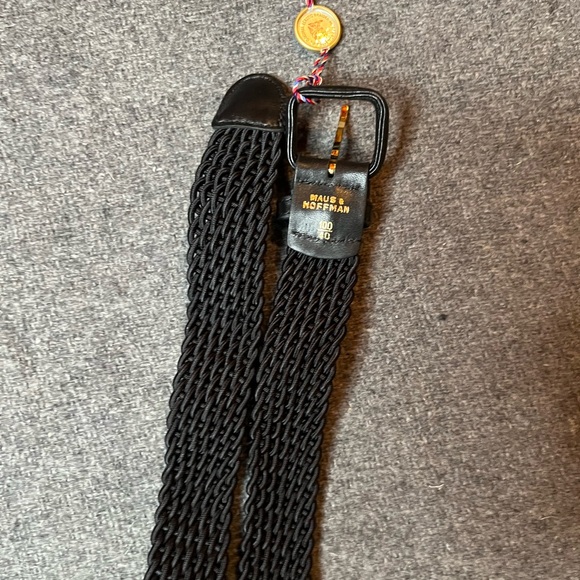 42” Navy Braided Luxury Stretch Belt